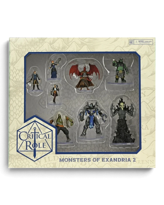VaultifyUK Critical Role Monsters of Exandria set 2 featuring eight pre-painted fantasy tabletop miniatures in a box