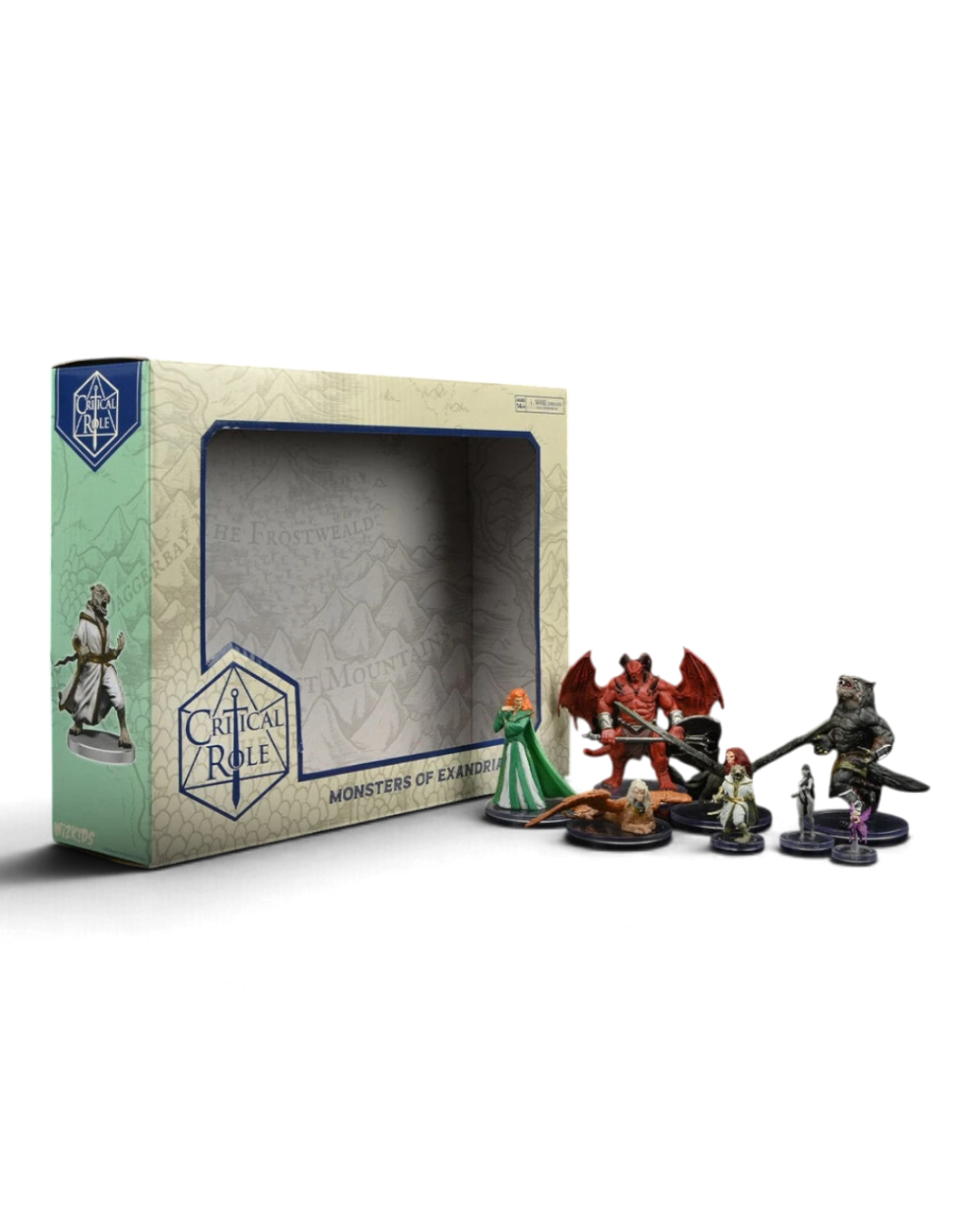 VaultifyUK Critical Role Monsters of Exandria pre-painted miniature set with display box and eight detailed figures