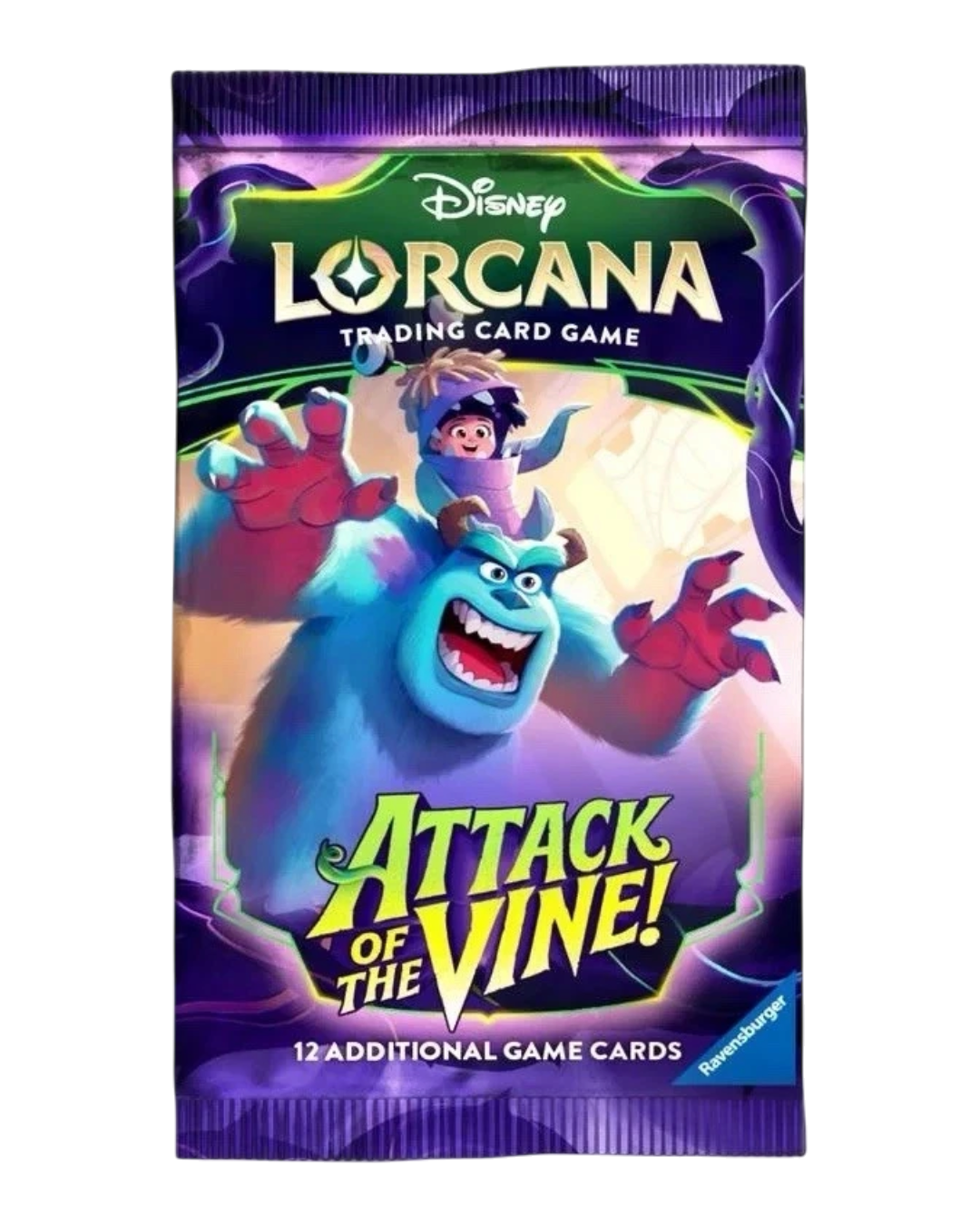 VaultifyUK Disney Lorcana Attack of the Vine Japanese booster pack featuring Sulley and Boo from Monsters Inc.