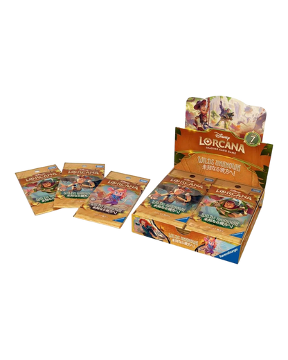 VaultifyUK Disney Lorcana Wilds Unknown Japanese booster box with sixteen sealed trading card packs featuring Pixar