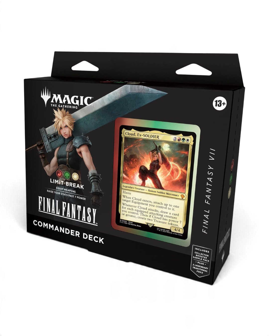 VaultifyUK Magic: The Gathering Final Fantasy VII Limit Break Commander Deck box featuring Cloud Strife artwork.