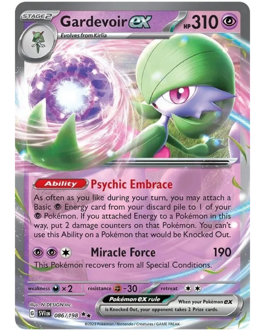 VaultifyUK Gardevoir ex 86/198 Holo Double Rare card from the Scarlet & Violet Pokémon TCG expansion