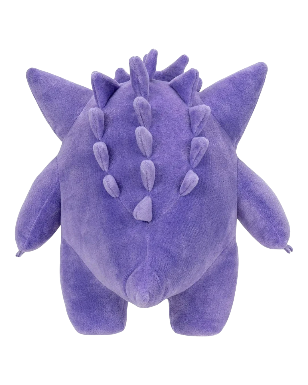 VaultifyUK 12-inch purple Gengar plush toy showing the back view with soft fabric and detailed spikes.
