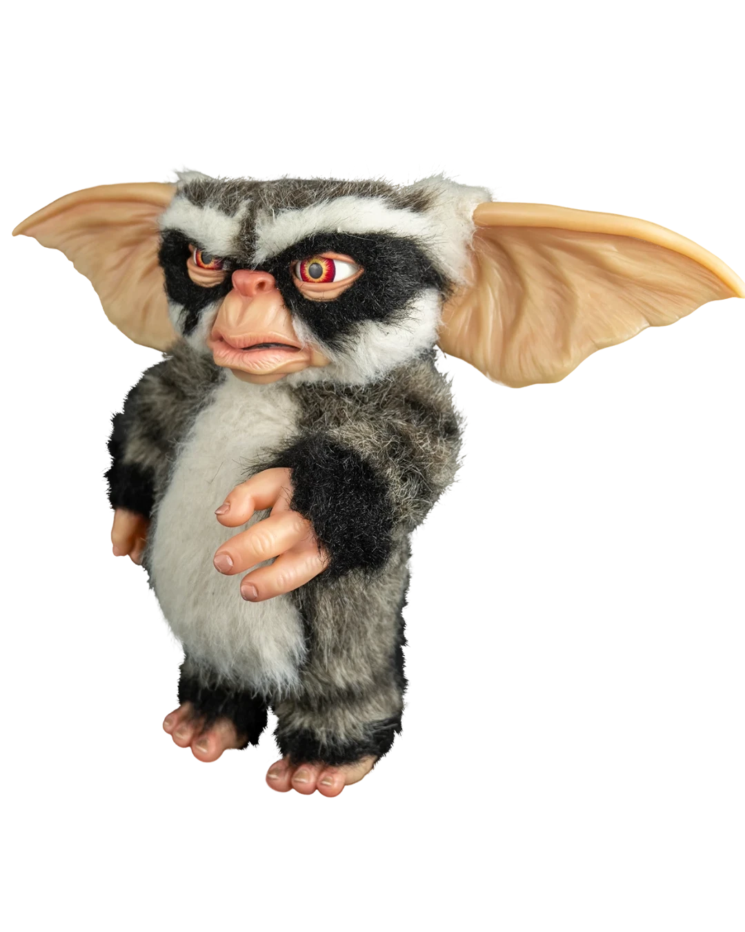 VaultifyUK 1:1 scale George Mogwai prop from Gremlins 2 with faux fur, posable ears, and a scowling expression.