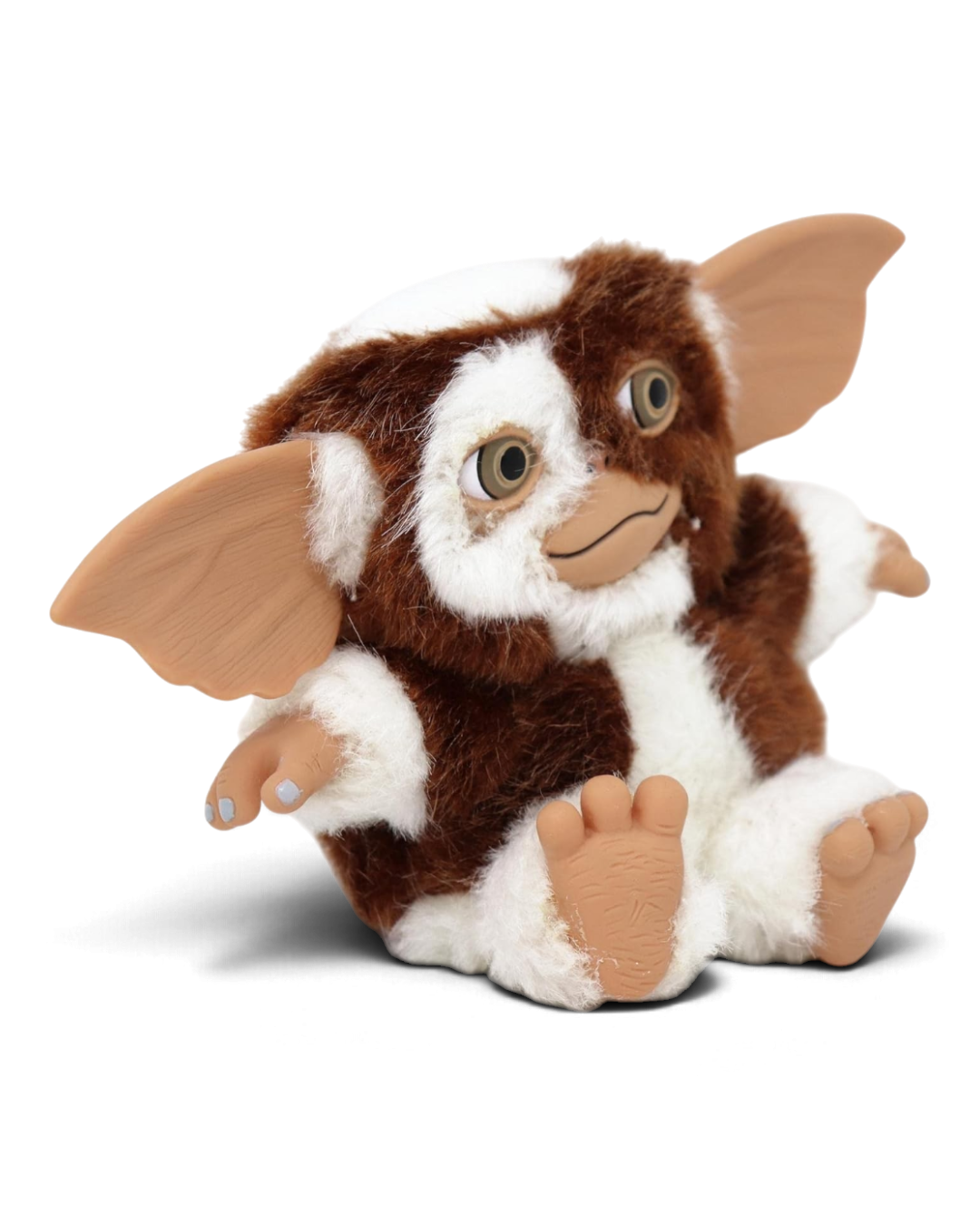 VaultifyUK 6-inch NECA Gizmo plush from Gremlins with a cheerful smile, brown and white fur, and vinyl details.