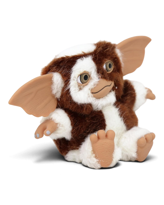 VaultifyUK 6-inch NECA Gizmo plush from Gremlins with a cheerful smile, brown and white fur, and vinyl details.