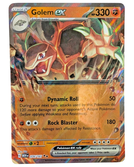 VaultifyUK Golem ex 076/165 Holo Double Rare Pokémon card from Scarlet & Violet 151 set in Near Mint condition.