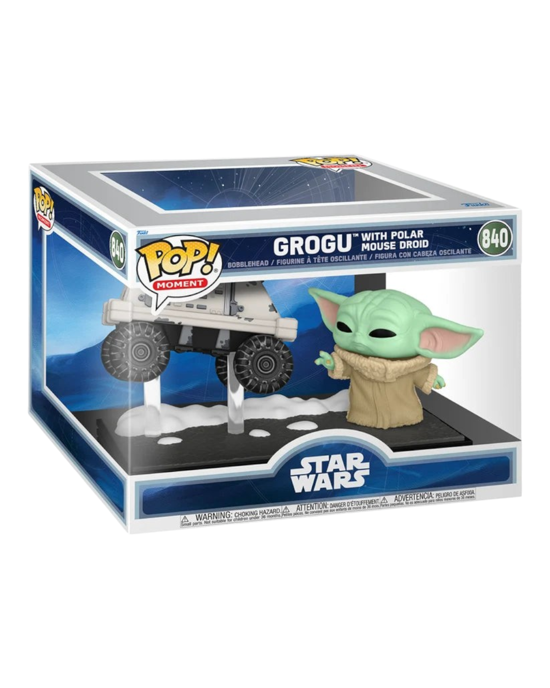 VaultifyUK Funko Pop! Moment Star Wars Grogu with Polar Mouse Droid figure in display box