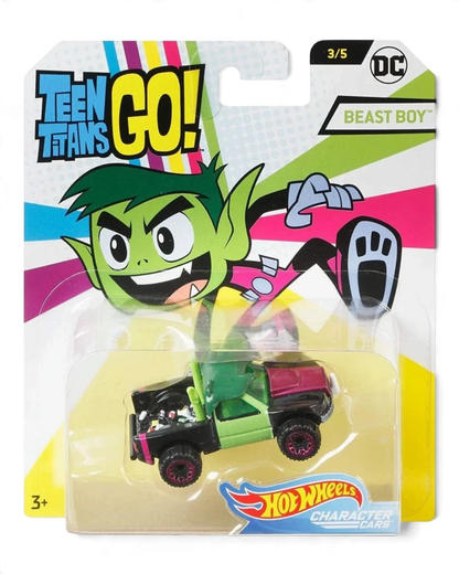 VaultifyUK Hot Wheels Teen Titans Go! Beast Boy character car in original blister card packaging