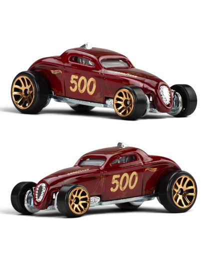 Hot Wheels Silver Series Vintage Club 1968 Sooo Fast die-cast car shown from two angles out of packaging.