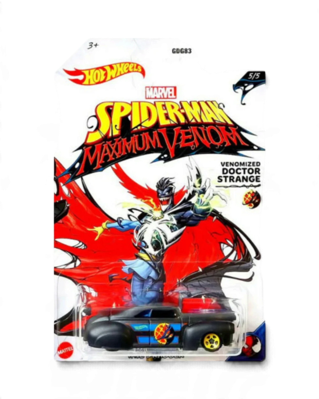 VaultifyUK Hot Wheels Marvel Spider-Man Maximum Venomized Doctor Strange die-cast car in original blister packaging