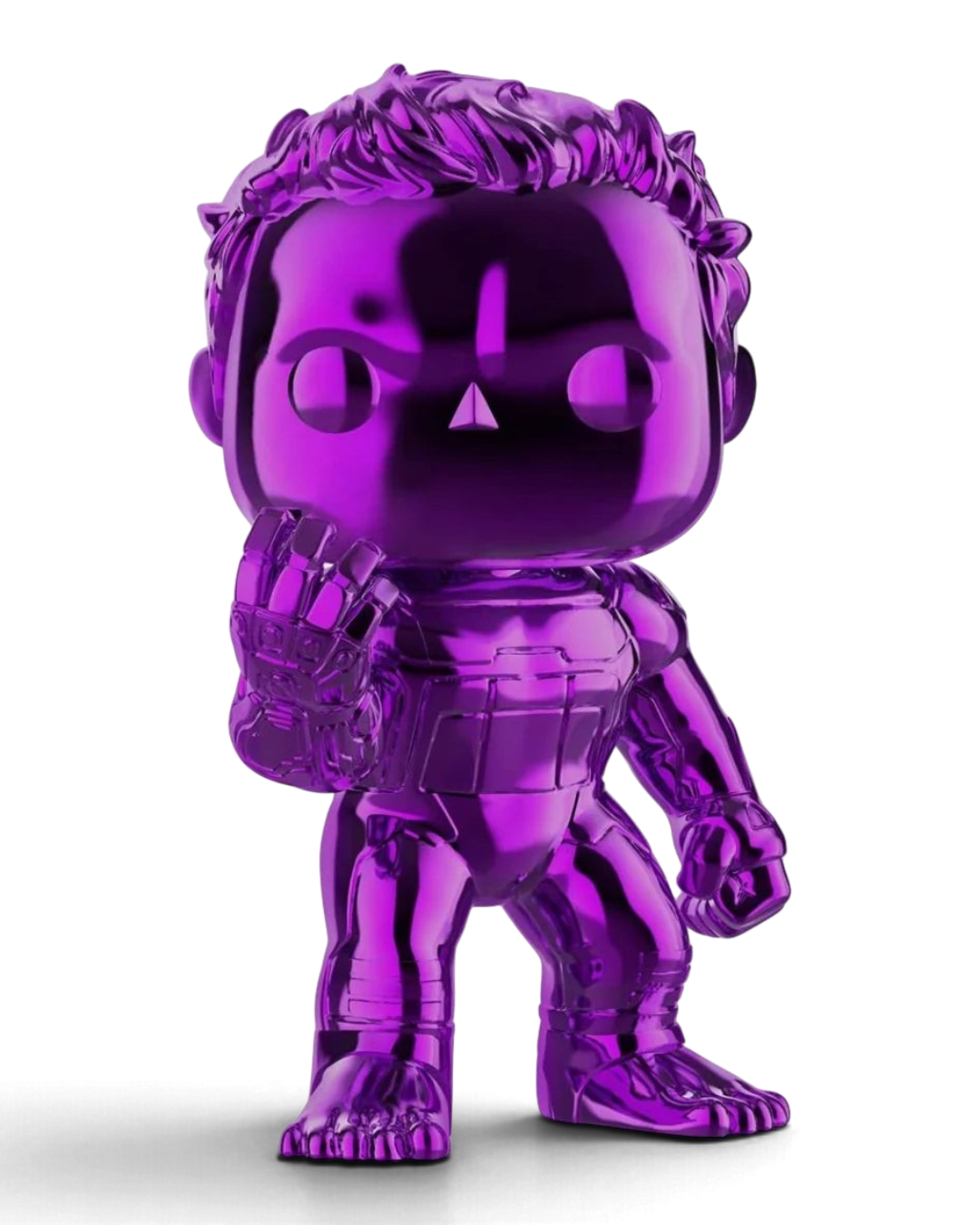 VaultifyUK Funko Pop Hulk #499 figure in a shiny purple chrome finish from the Avengers Endgame collection.