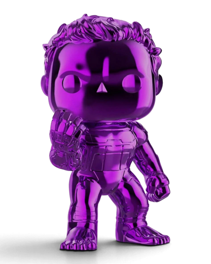 VaultifyUK Funko Pop Hulk #499 figure in a shiny purple chrome finish from the Avengers Endgame collection.