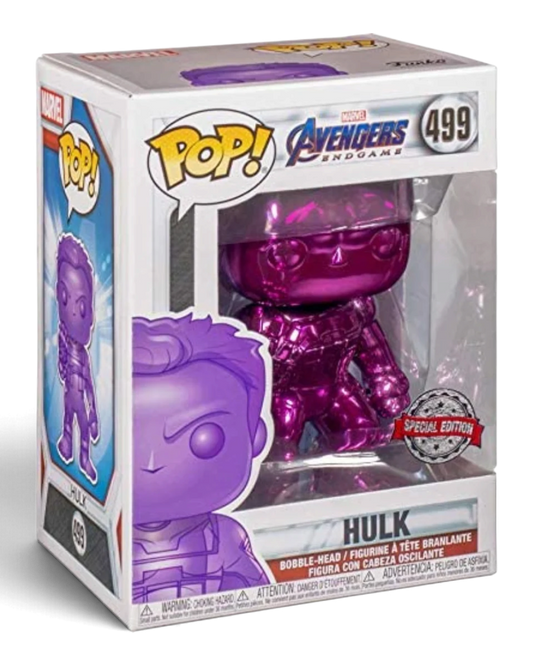 VaultifyUK Funko Pop! Marvel Avengers Endgame Hulk #499 purple chrome vinyl figure in original display box