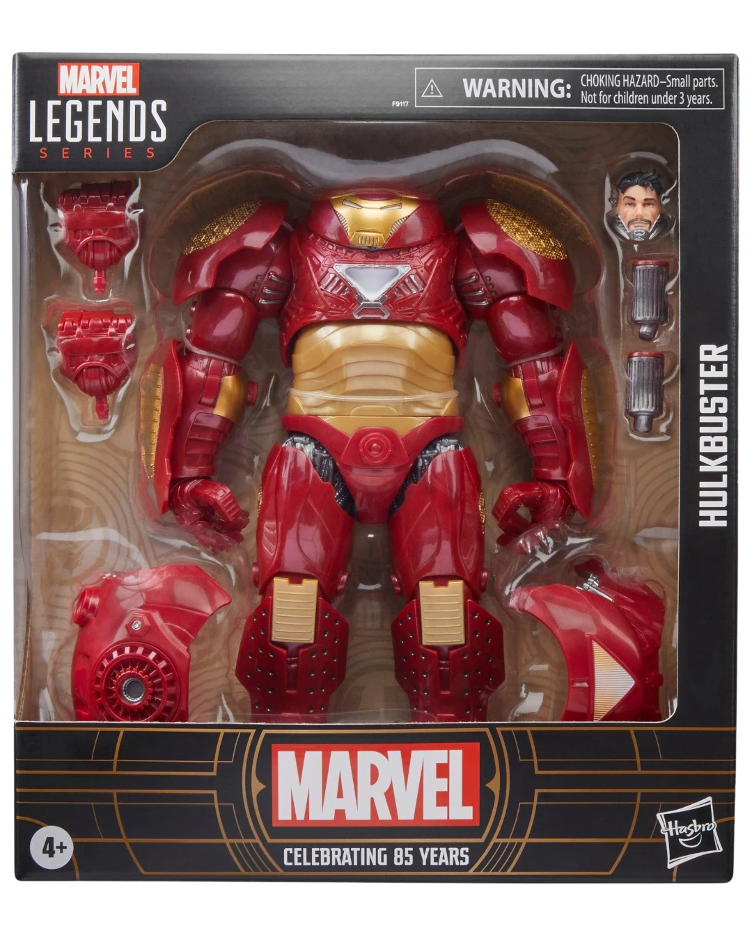 VaultifyUK Marvel Legends 85th Anniversary Hulkbuster deluxe figure in collector packaging with interchangeable parts