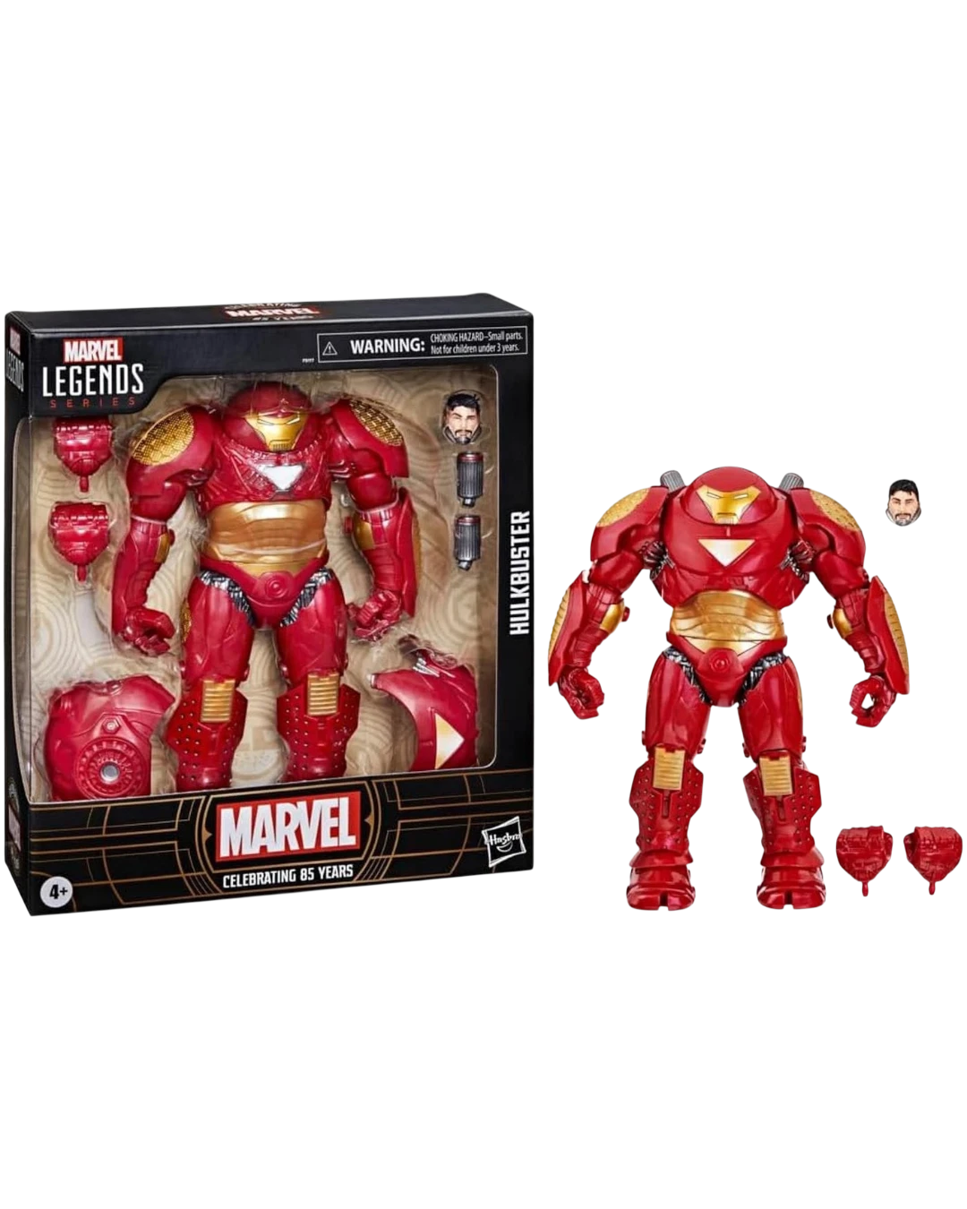 VaultifyUK Marvel Legends 85th Anniversary Hulkbuster deluxe figure with interchangeable parts and collector packaging.