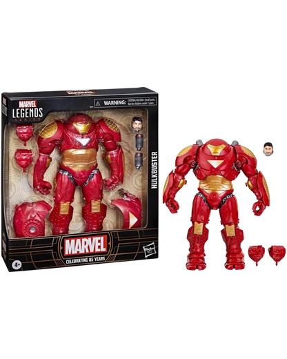 VaultifyUK Marvel Legends 85th Anniversary Hulkbuster deluxe figure with interchangeable parts and collector packaging.