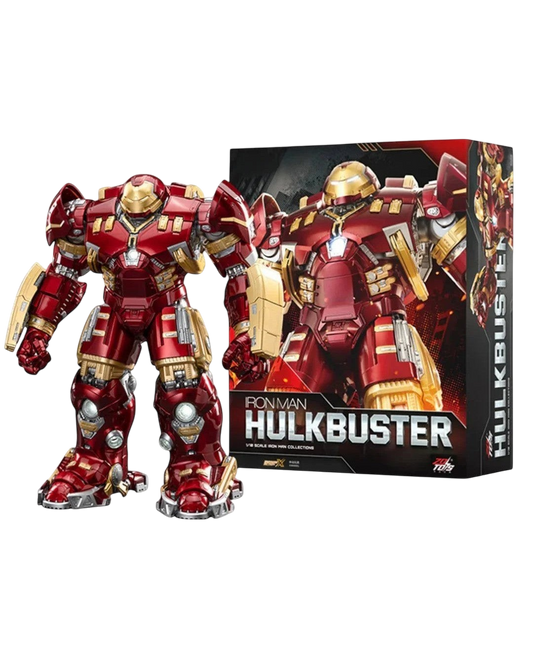 VaultifyUK ZD Toys Hulkbuster MK44 1/10 scale action figure in metallic red and gold with its display box