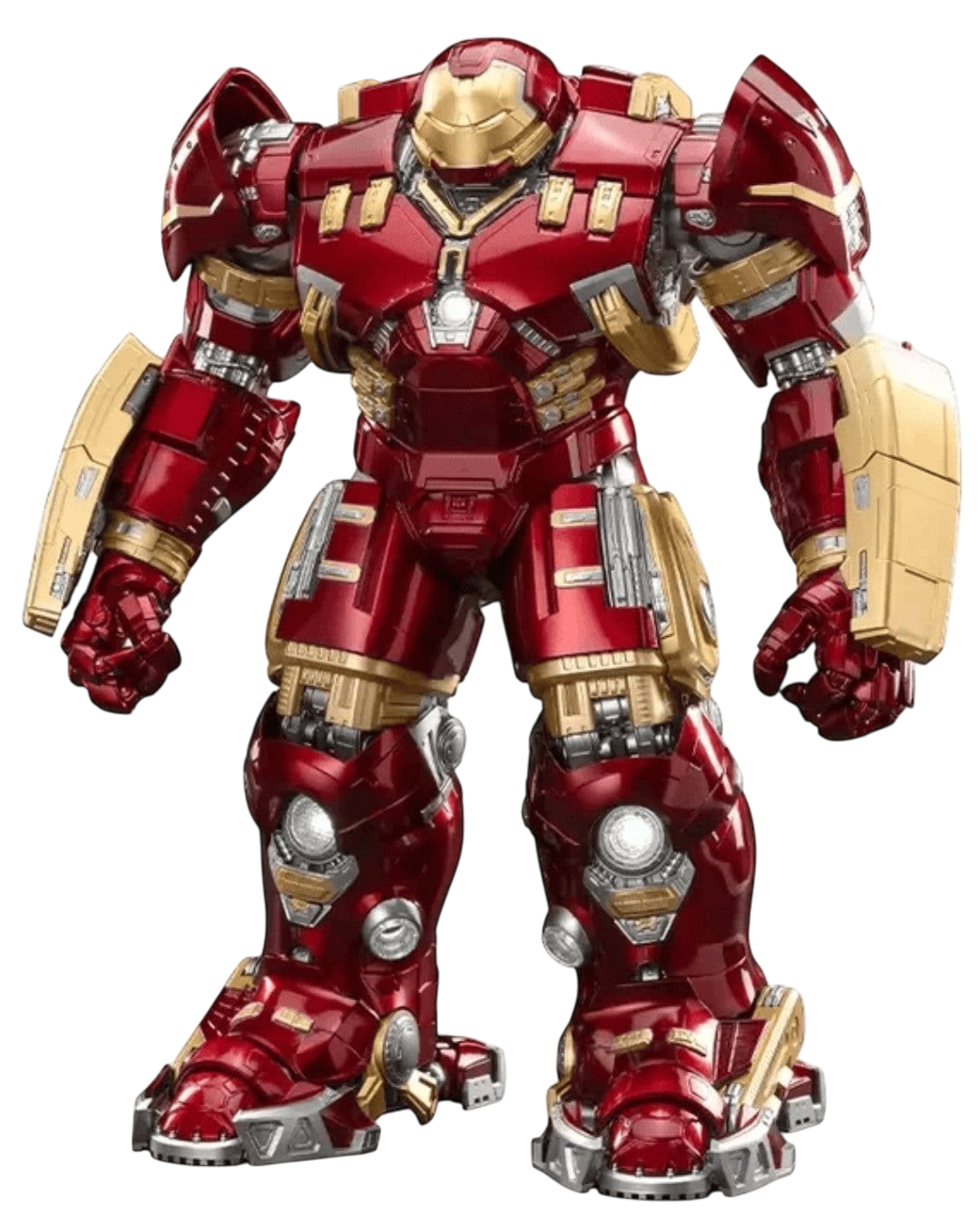 VaultifyUK ZD Toys Hulkbuster MK44 1/10 scale action figure in metallic red and gold with mechanical detailing.