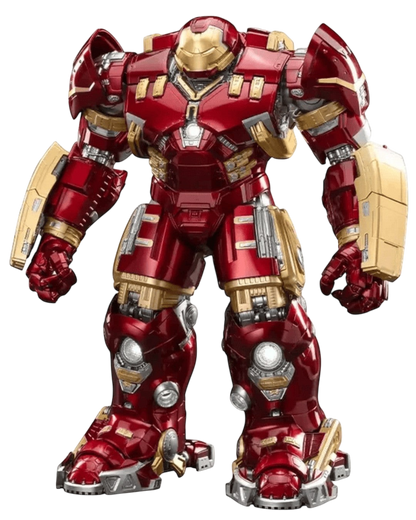 VaultifyUK ZD Toys Hulkbuster MK44 1/10 scale action figure in metallic red and gold with mechanical detailing.