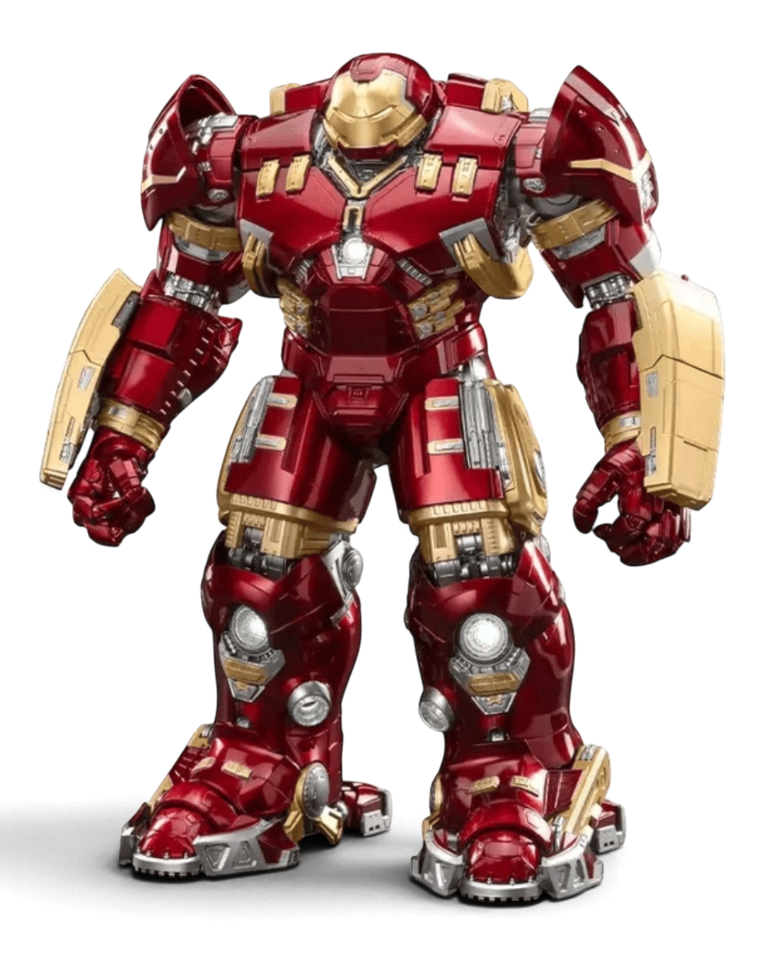 VaultifyUK ZD Toys Hulkbuster MK44 1/10 scale action figure in metallic red and gold with mechanical detailing.
