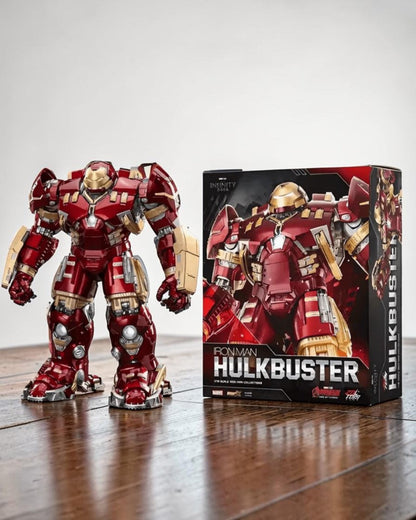 The figure displayed beside its retail packaging on a wooden floor