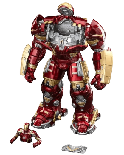 VaultifyUK ZD Toys Hulkbuster MK44 1/10 scale action figure with metallic red and gold armour and pilot figure