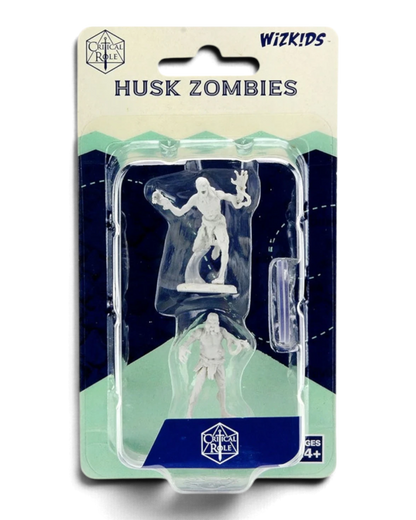 VaultifyUK Critical Role Husk Zombie unpainted miniatures in blister packaging, primed and ready for tabletop gaming.