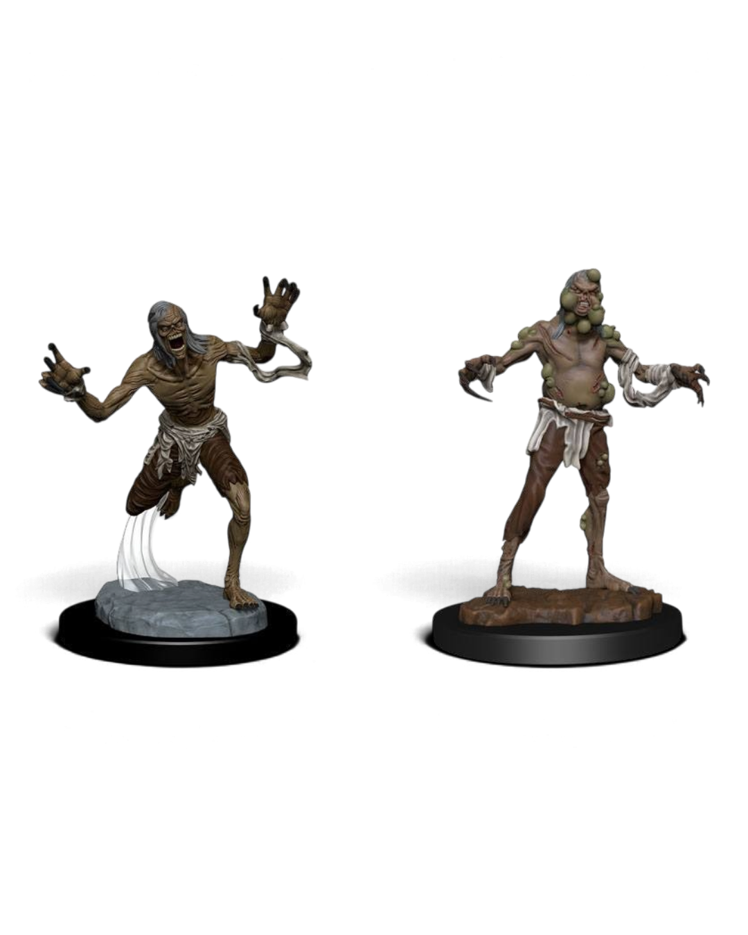 VaultifyUK Critical Role Husk Zombie unpainted miniatures set featuring two detailed shambling undead figures