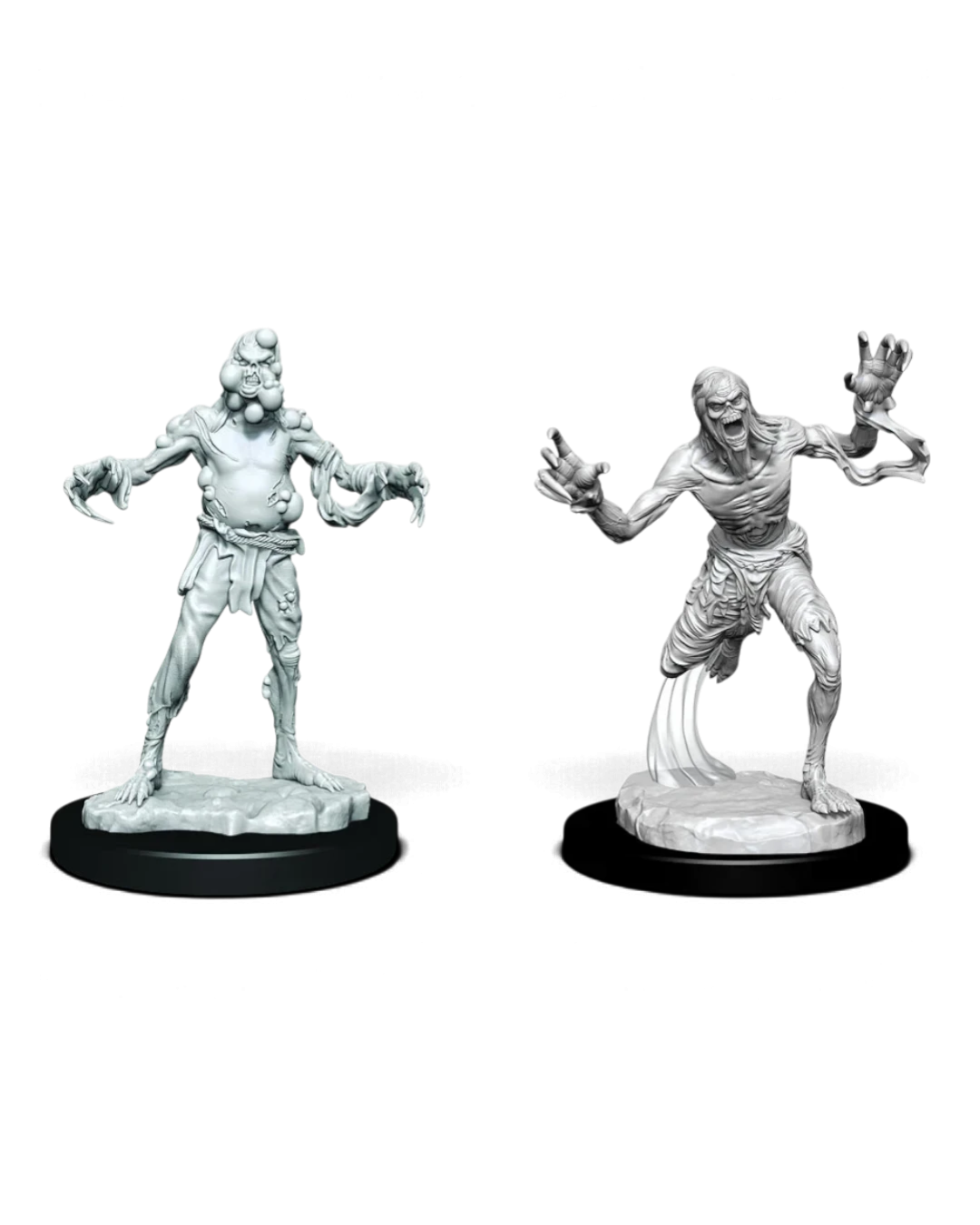 VaultifyUK Critical Role Husk Zombie unpainted miniatures set featuring two highly detailed primed plastic figures