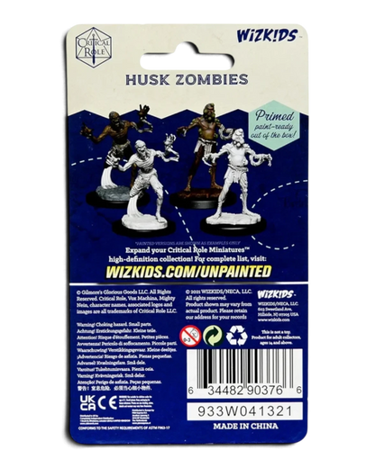 VaultifyUK Critical Role Husk Zombies unpainted miniature set in blister packaging with painted examples shown