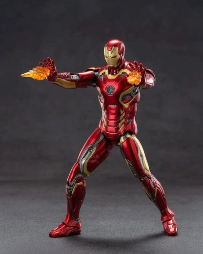 VaultifyUK ZD Toys Iron Man Mark 45 action figure in red and gold armour with repulsor blast effect parts