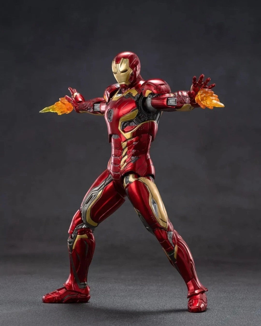 VaultifyUK ZD Toys Iron Man Mark 45 1/10 action figure in red and gold armour with repulsor blast effect parts