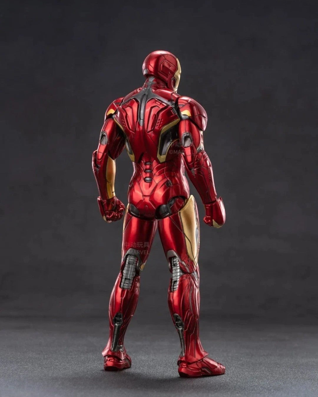 VaultifyUK ZD Toys Iron Man Mark 45 1/10 scale action figure showing detailed red and gold metallic back armour