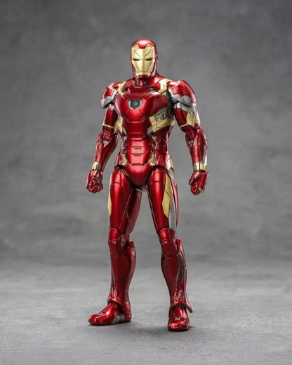 VaultifyUK ZD Toys Iron Man Mark 46 1/10 scale action figure in iconic red and gold metallic armour
