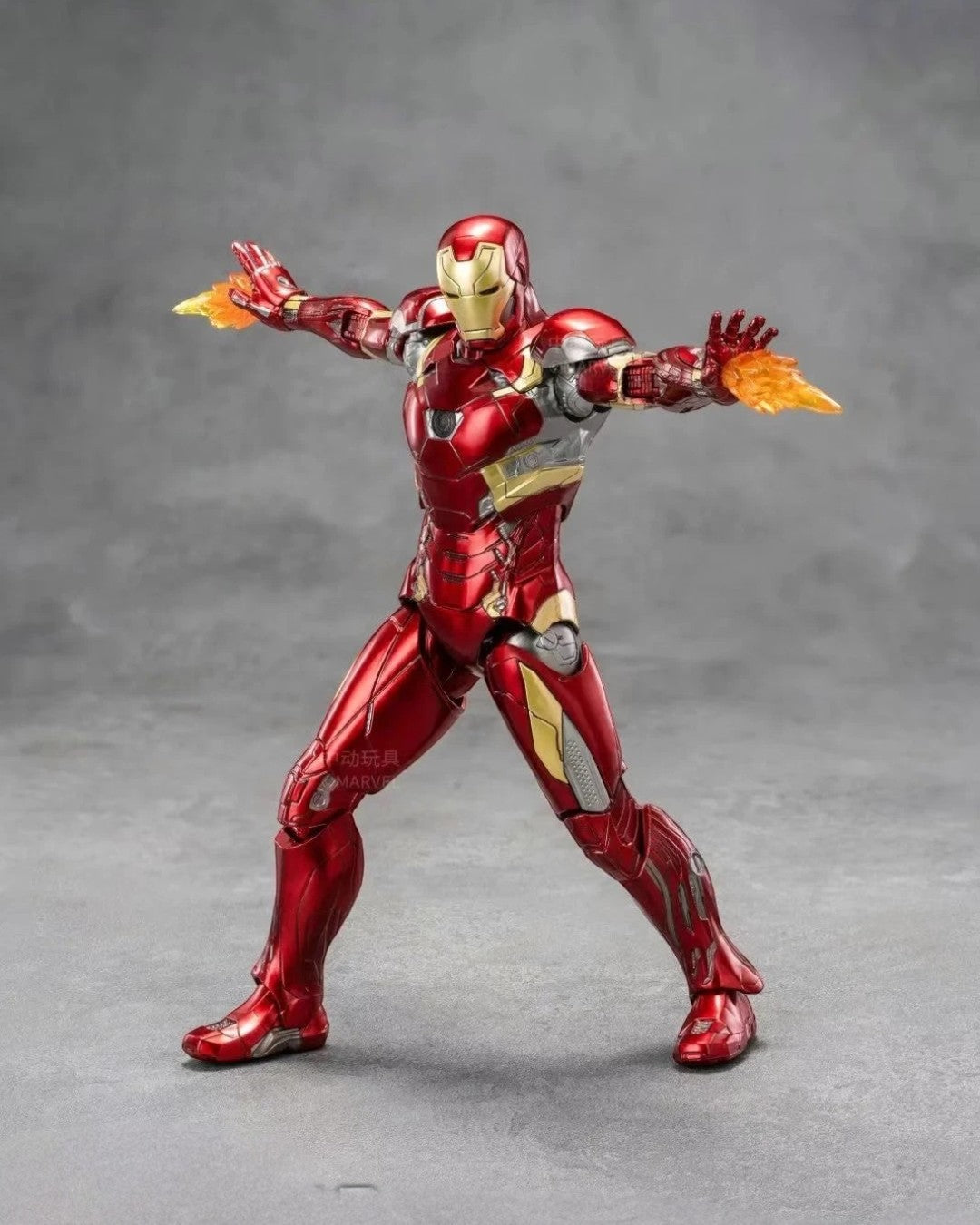 VaultifyUK ZD Toys Iron Man Mark 46 1/10 scale action figure in red and gold armour with repulsor blast effects