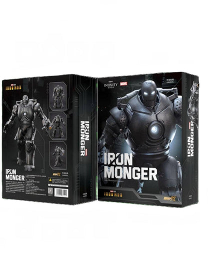 VaultifyUK Iron Monger 1/10 scale LED figure in its Marvel Infinity Saga collector packaging box