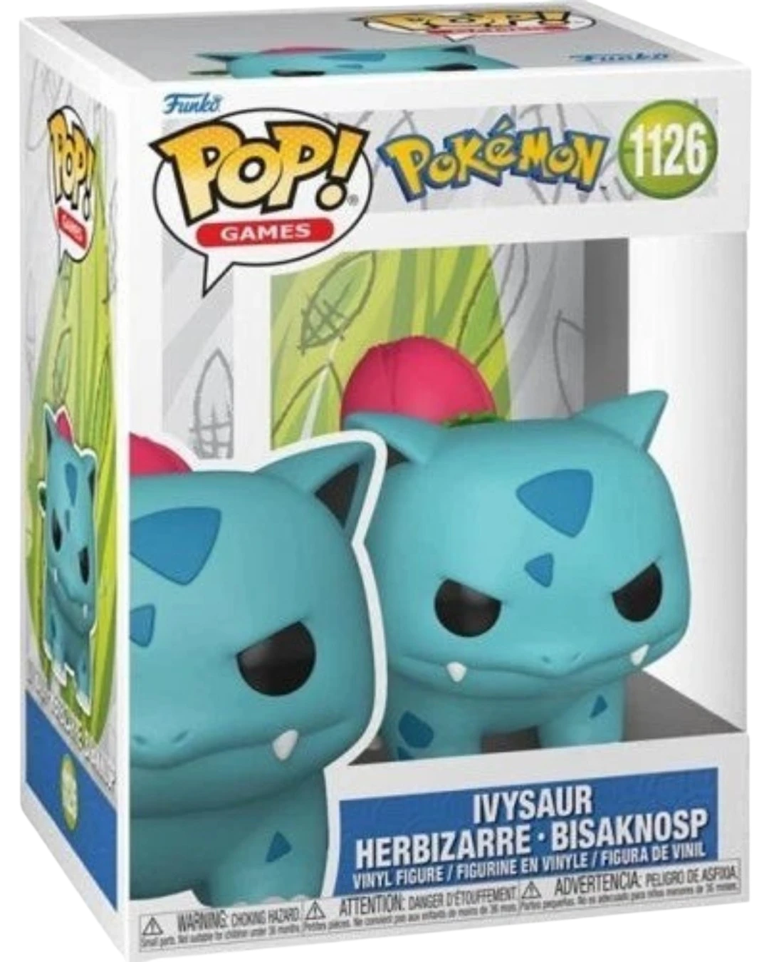 VaultifyUK Funko Pop Games Ivysaur 1126 vinyl figure in window display box
