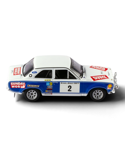 IXO 1:43 Ford Escort Mk1 RS1600 #2 Coleman/Phelan, 1975 Circuit of Ireland Rally winner, side profile