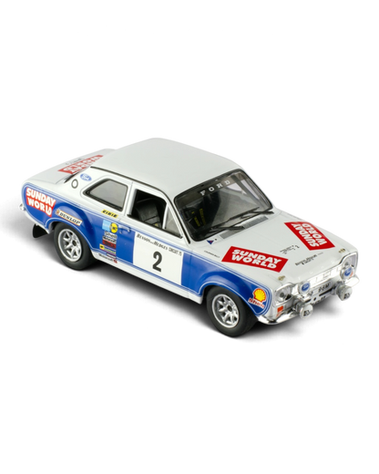 IXO 1:43 Ford Escort Mk1 RS1600 #2 Coleman/Phelan, 1975 Circuit of Ireland Rally winner, front three-quarter view