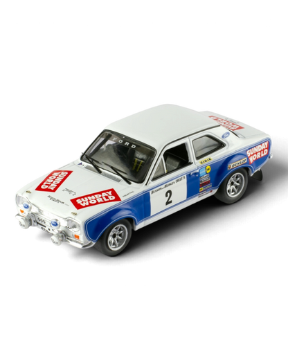 IXO 1:43 Ford Escort Mk1 RS1600 #2 Coleman/Phelan, 1975 Circuit of Ireland Rally winner, Sunday World livery