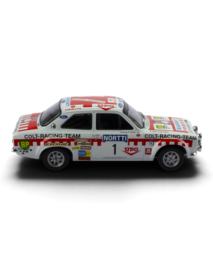 IXO 1:18 Ford Escort Mk1 RS1600 #1 Mäkinen/Liddon, 1974 1000 Lakes Rally 2nd place, side profile, opposite side