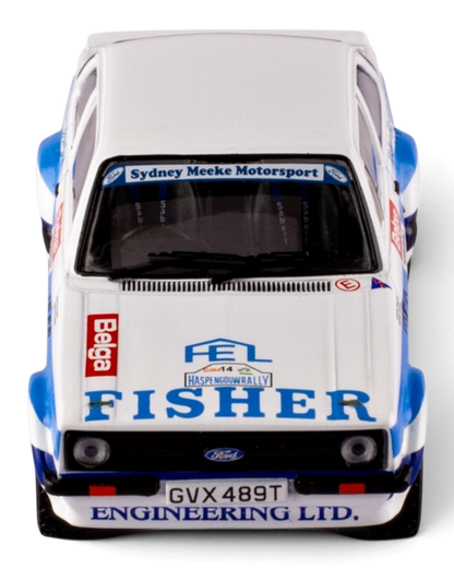 IXO 1:43 Ford Escort Mk2 RS1800 #14 Bertie Fisher/Austin Frazer, 1981 Haspengouw Rally, straight-on front view