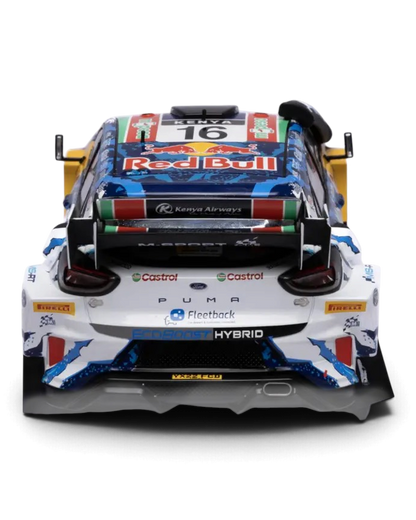 IXO 1:18 Ford Puma Rally1 #16 Fourmaux/Coria, Safari Rally Kenya 2024, rear view