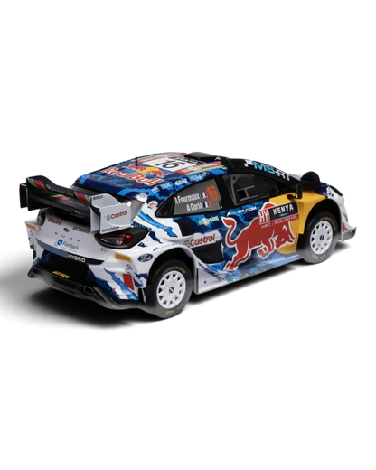 IXO 1:18 Ford Puma Rally1 #16 Fourmaux/Coria, Safari Rally Kenya 2024, right rear three-quarter view