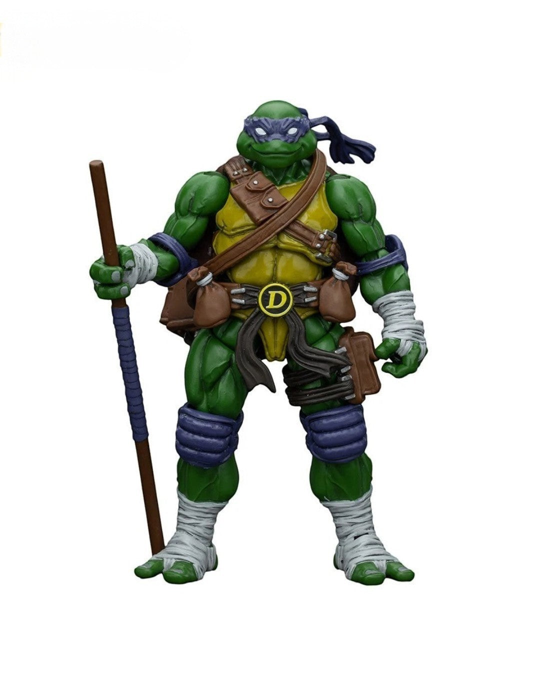 VaultifyUK JoyToy Donatello 1/18 scale action figure with bo staff and detailed purple mask and gear