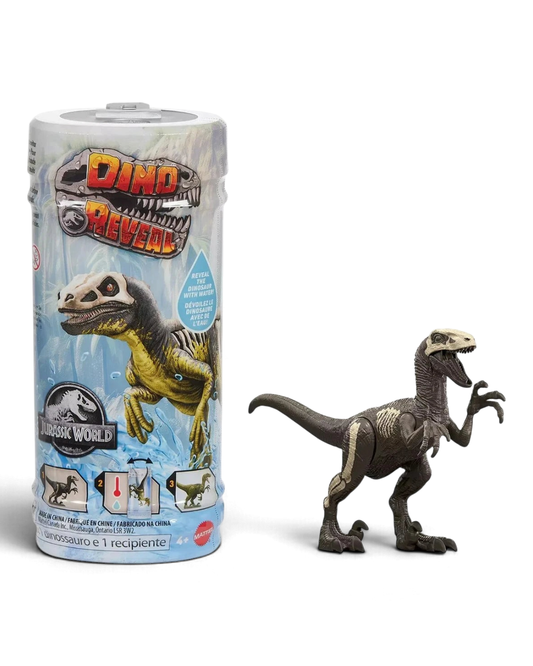 VaultifyUK Jurassic World Dino Reveal dinosaur figure with water-activated colour change in original capsule packaging