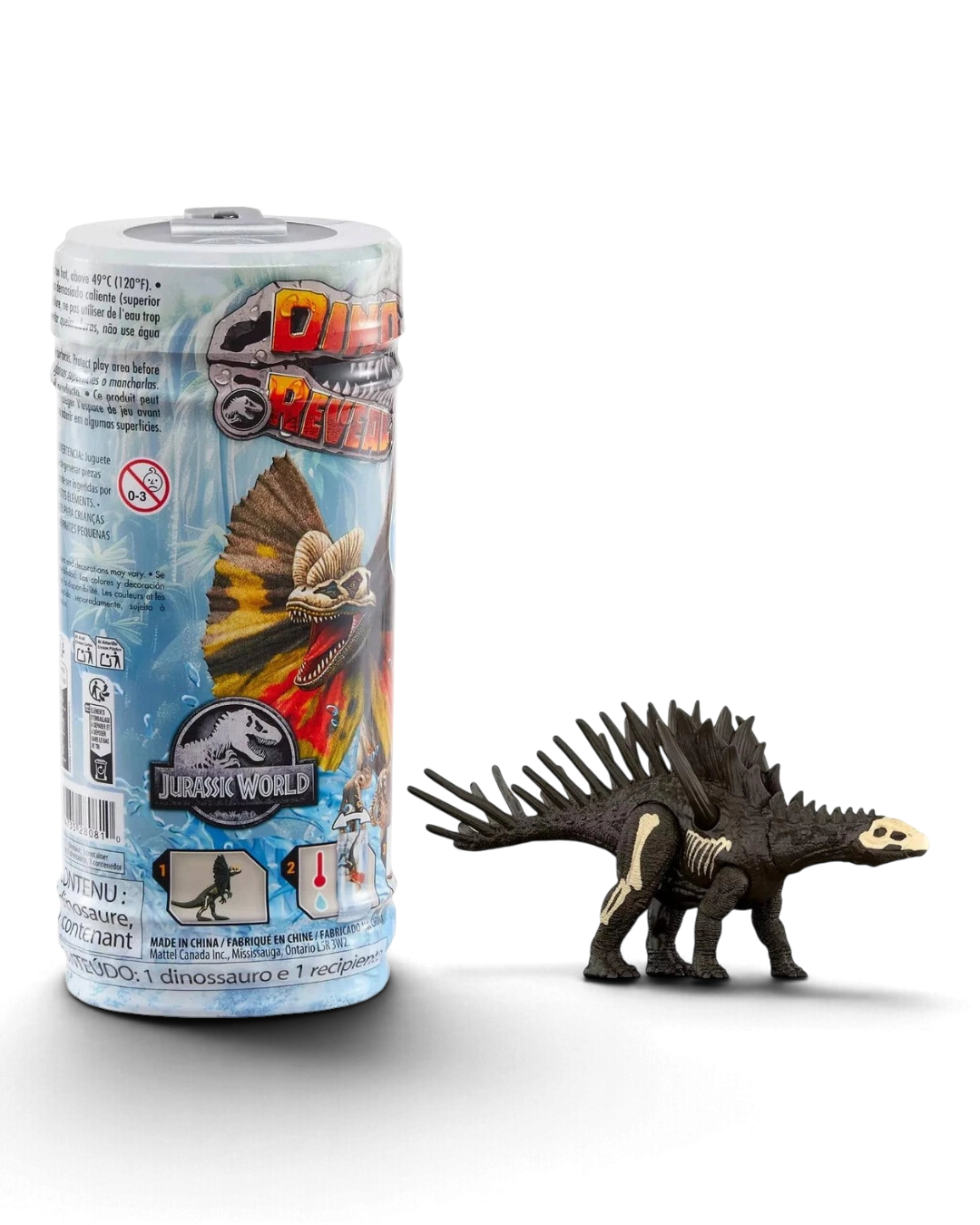 VaultifyUK Jurassic World Dino Reveal dinosaur figure with water-activated colour change and capsule packaging.
