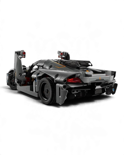 LEGO Technic 42173 Koenigsegg Jesko Absolut rear three-quarter view