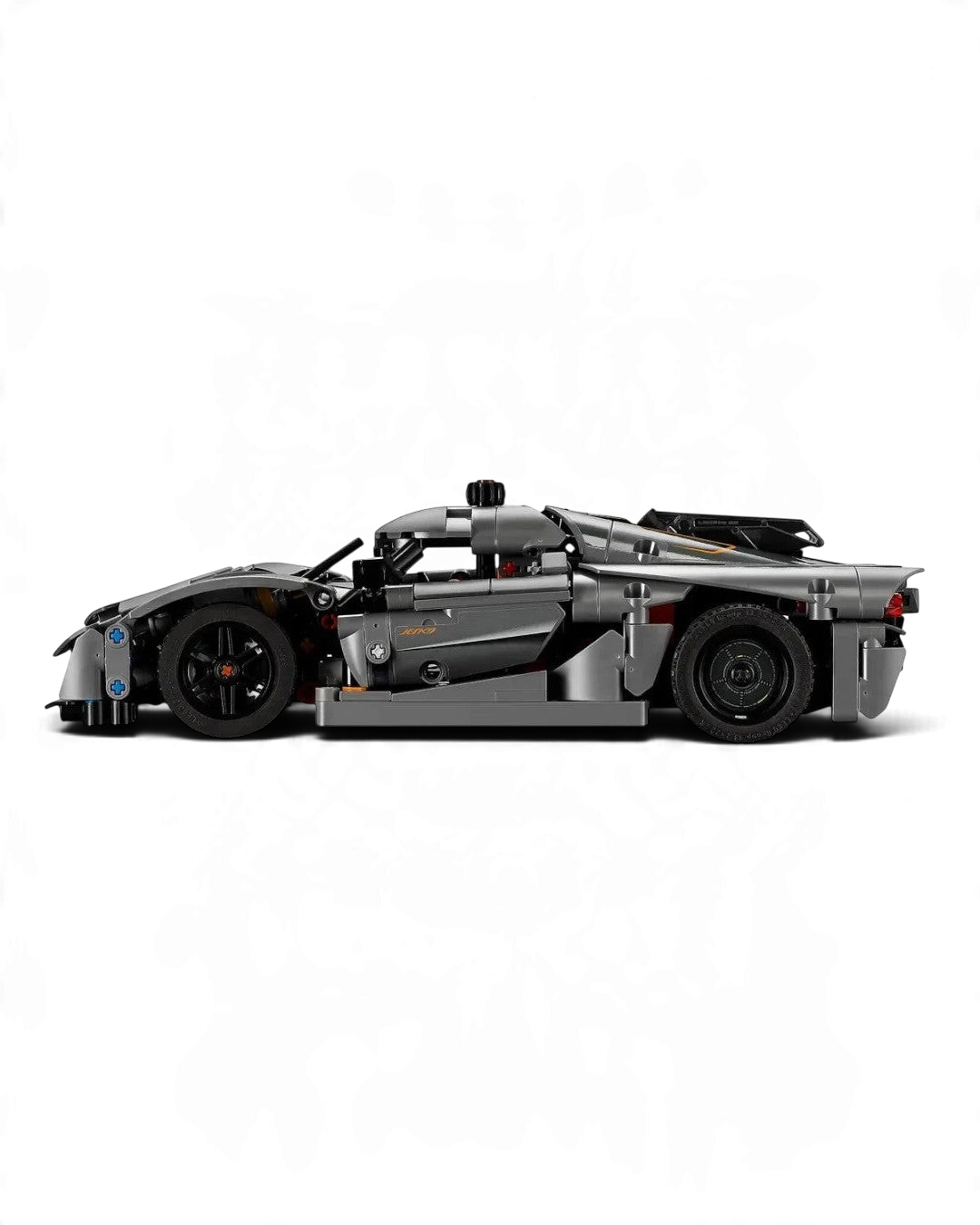 LEGO Technic Koenigsegg Jesko Absolut Grey Hypercar side profile